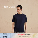 ERDOS 圆领针织衫套衫羊毛柔软舒适松弛短袖男羊毛衫 藏蓝 180/100A/XL