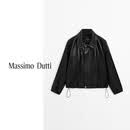 Massimo Dutti夏季新款2026女装纳帕软面真皮飞行员夹克04751351 黑色 S (CN 170/88A)