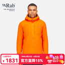RabRAB睿坡Xenair Alpine男士防泼水透气棉衣户外运动棉服夹克QIP-09 橙色-MAM M