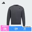 adidas休闲加厚圆领运动卫衣套头衫男女阿迪达斯官方轻运动   深灰   L