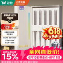 双枪100%纯钛筷子 家用高档金属筷钛质中空防烫防滑轻量便携餐具套装