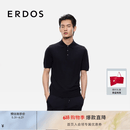 ERDOS 早秋 精纺羊毛柔软亲肤轻盈 经典百搭男士短袖羊毛衫 藏蓝 XL 180/100A