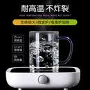 映棠茶杯套装6只客厅待客杯子喝水泡绿茶水杯带把手 320ml六色杯6只装+嘟嘟壶1.8L+时尚木杯架