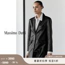 Massimo Dutti折扣季2026女装休闲通勤风长款真皮皮衣大衣外套04772632 黑色 L (CN 175/96A)