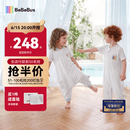 bebebus婴儿睡袋小风车春夏季薄款儿童分腿睡袋短袖宝宝防踢被 L码