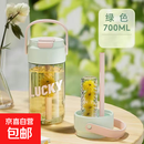 【人气爆款】水杯新款女生夏季高颜值网红便携ins杯子便携式55713 700ML-花茶杯【升级加厚】 粉紫款-【独立茶仓】