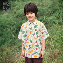 jnby by JNBY新款江南布衣童装短袖衬衣H型宽松衬衫领26夏男女童1Q6210310