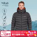 Rab睿坡Nebitron pro户外秋冬男士保暖防风连帽透气舒适棉服 QIP-23 炭黑色ANT M