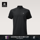 KAILAS凯乐石PASO半开短袖功能T恤男户外运动速干衣UPF50+防晒衣登山 玄青黑 L