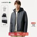 LACOSTE法国鳄鱼男装简约厚款深灰藏青色利落剪裁连帽棉服外套|BH2552 050/深灰色 M 50