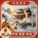 天然白玉菩提根手串黄杨木莲蓬新中式百搭老料文玩 【 杏花疏影】天然白玉菩提根手串配布袋