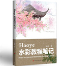 水彩8开新水彩书Haoye水彩教程笔记小白零基础水彩书籍定制