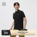 KOLON SPORT/可隆户外休闲衣 男士抗皱透湿AIRMESH热压POLO衫 LHPT6MN087-BK 黑色 （尺码偏小） 3XL 190/108B