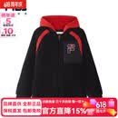 FILA儿童春款铺棉仿羊羔绒连帽外套 传奇蓝-NV 120 cm
