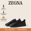 Zegna[24期免息]杰尼亚男鞋黑色Triple Stitch™奢华休闲鞋 黑色 42 8