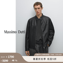 Massimo Dutti折扣季2026男装酷飒百搭简约款纳帕羊皮革真皮皮衣外套03307457 黑色 L (185/104A)