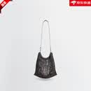 LEMAIRE25秋冬新款冰栗色人字纹大号斜挎袋 冰栗色_黑色人字纹