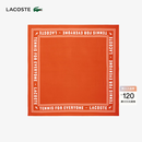 LACOSTE法国鳄鱼男女同款2026春夏秀款时尚撞色字母方巾|RE4051 SWC/朱红色 TU