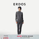 ERDOS【高智衣橱】26早秋精纺弹力双提加厚打底裤羊绒针织保暖裤女裤 深灰 XL 175/76A