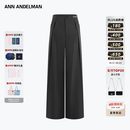 ANN ANDELMAN【直播领券】2026夏季新款优雅蝴蝶结西裤灰色垂感通勤休闲直筒裤 灰色 XS