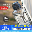 乐扣乐扣（LOCK&LOCK）小水库大容量塑料运动水杯户外冷水壶刻度把手男女杯子2.2L灰色