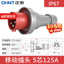 正泰（CHNT）航空插头插座IP67工业插头明装暗装工业插座插头连接器移动插头 380V 移动插头 5芯125A