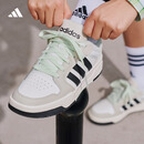 adidas ENTRAP美式校园风运动少年感复古篮球风板鞋男女阿迪达斯   白色/黑色/矾土棕   38