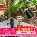 泰摩进阶手冲咖啡壶套装 磨豆机温控壶咖啡器具男女生礼物生日礼盒 进阶型套装-【栗子S3曜石黑】