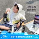 左西男童防晒衣儿童皮肤衣2026夏款连帽衫防晒服轻薄外套潮 灰色 150