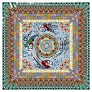 字画-敦煌飞天图羊毛丝方巾70*70cm【文化用品】