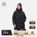 KOLON SPORT/可隆户外羽绒服 女士防泼水防风BENCH重量羽绒夹克 LKDJ5WN110-BK 黑色 M 165/88A
