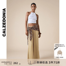 Calzedonia卡泽意袜26夏季新品新女士简约舒适松紧腰阔腿长裤0BDP177 香槟色-305E M