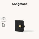 Songmont山下有松山行钱包设计师款皮夹短款卡包夹礼物男女零钱包 烟墨黑 现货