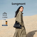 Songmont山下有松循迹系列hobo包植鞣牛皮通勤松弛感单肩斜挎软包 烟墨黑 中号 预售5天