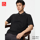 优衣库AIRism POLO衫/短袖男装女装T恤26春夏新款482302 09 黑色 L