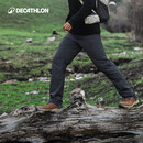 迪卡侬（DECATHLON）速干裤男女户外长裤徒步裤子快干登山透气弹力 TREK100 黑灰色-男款 【亚洲版型 裆部加深】 44