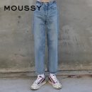 moussy【热销爆款】裤王新款直筒水洗毛边牛仔裤010GAS11-5440 蓝色 10027