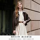 香影黑色皮衣外套女小个子2026春季新款高级感酷飒风短款pu皮夹克 咖色 M 160/84A/95-110斤