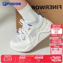 FILAFUSION斐乐女鞋潮牌50-50 DX II CVS帆布鞋生活滑板鞋子女 奶白/寂静粉-GH 38