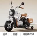 DUTRIEUX儿童电动摩托车2-12岁大号男女孩宝宝玩具车可坐人小孩充电电瓶车 普通款经典白-12v超大电池-双驱390电机-脚踩油门-炫酷 电力驱动