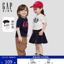 盖璞（GAP）男幼童2026春季新款撞色logo 棉质短袖T恤两件装儿童装893441