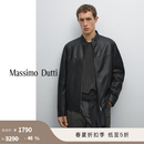 Massimo Dutti折扣季2026男装酷飒百搭简约款纳帕羊皮革真皮皮衣外套03307457 黑色 L (185/104A)