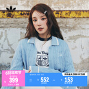 adidas宋雨琦同款经典复古针织开衫女秋冬阿迪达斯官方三叶草   粉蓝   S