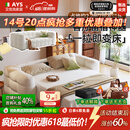 艾优尚简约奶油棉花糖沙发床折叠一体两用新款带床垫可翻转沙发床 1.6米沙发床【含床垫】