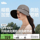 蕉下（beneunder）鸭舌帽棒球帽女士帽子大帽檐全脸黑胶遮阳帽男士帽子防晒帽BM715