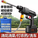 【德国黑科技】多功能家用无线洗车高压水枪浇水浇花打农药神器X 德国高压水枪【12V】3节1电1充-5米管-工具箱