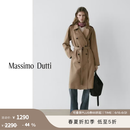 Massimo Dutti折扣季2026女装都市通勤风经典款中长款双排扣系带风衣06756999 浅棕色 XS (CN 165/84A)