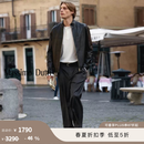 Massimo Dutti折扣季2026男装复古风仿旧真皮皮衣夹克03407476 深棕色 M (180/96A)