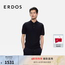ERDOS 早秋 精纺羊毛柔软亲肤轻盈 经典百搭男士短袖羊毛衫 藏蓝 XL 180/100A