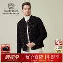 雷迪波尔（Raidy Boer）Raidy Boer/雷迪波尔【拉毛提花面料】2025秋男棉衣棉服外套 4004 黑花 M /170/48